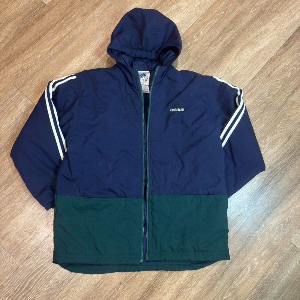 vintage 90s adidas zip up rain‎ jacket